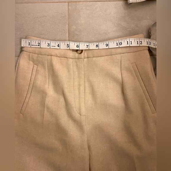 Sezane Martin Wool Trousers Ecru Size 2 - Picture 9 of 9